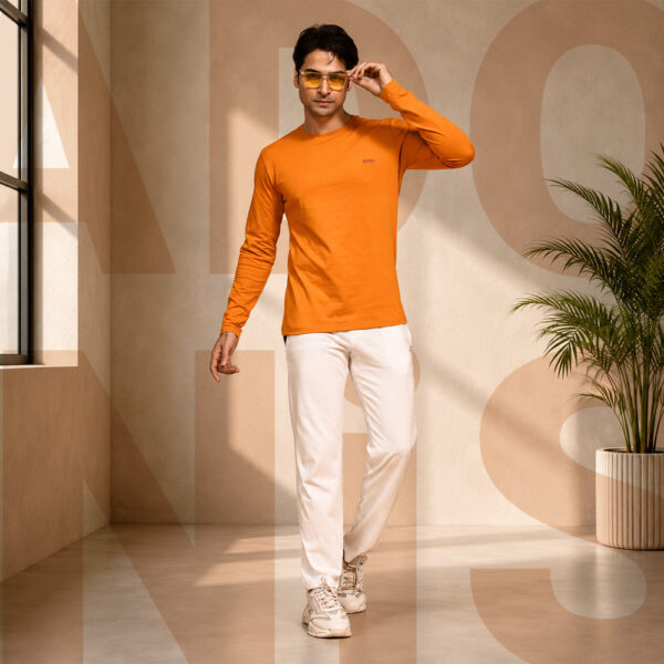 ADONiS Men’s Cotton Regular Fit Round Neck T-Shirt | Full Sleeve | Breathable Soft Fabric | Everyday Comfort Wear